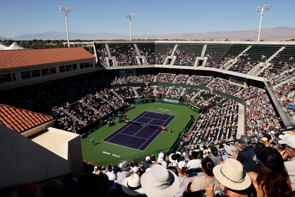 A view of Stadium Court 2 at Indian Wells in 2021.