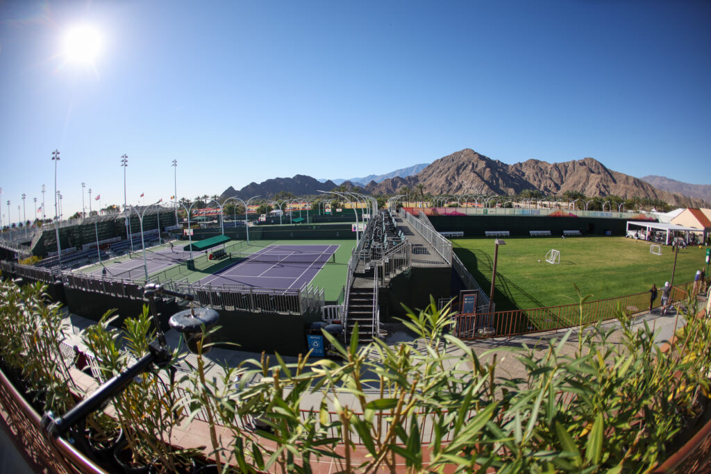 A view of the courts at Indian Wells.