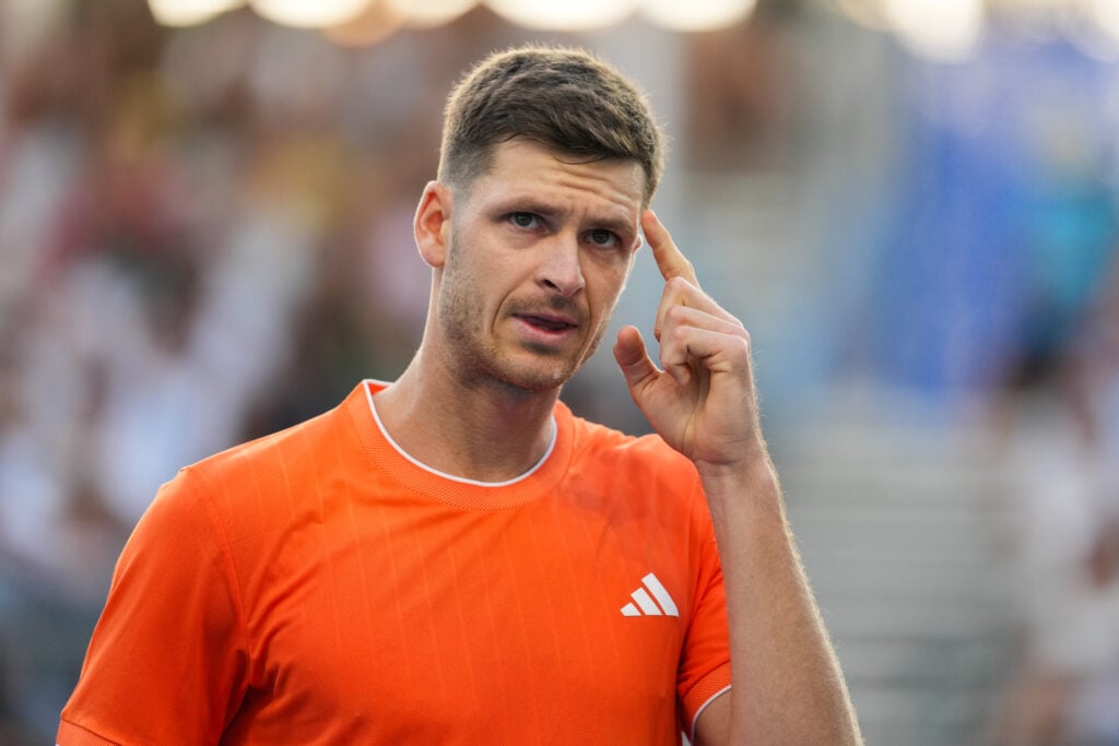 Hubert Hurkacz pictured at the 2026 Australian Open