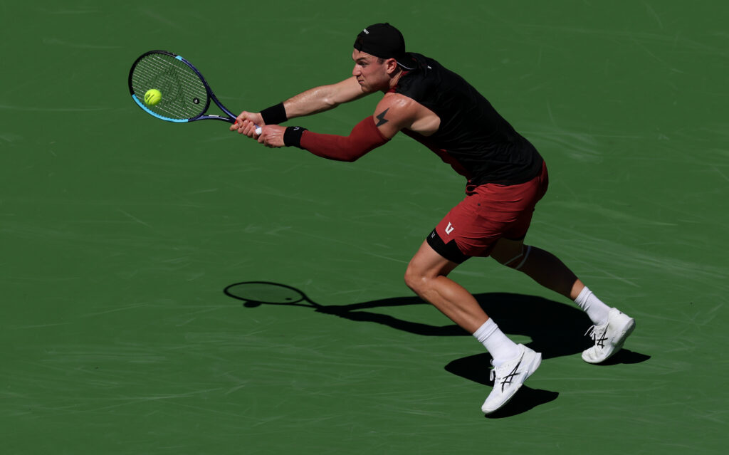 Jack Draper in action at the Indian Wells Open.