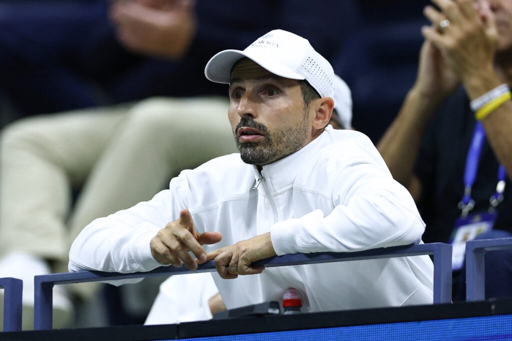 Simone Vagnozzi coached Jannik Sinner at the 2025 US Open.