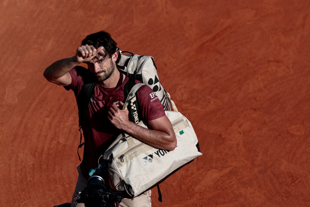 Valentin Vacherot waves to the crowd after losing to Carlos Alcaraz in the semifinals of the 2026 Monte Carlo Masters.