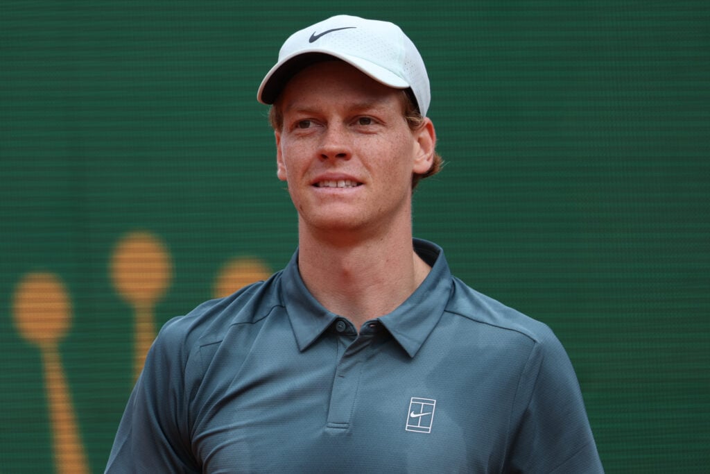 Jannik Sinner looks on at the 2026 Monte Carlo Masters.
