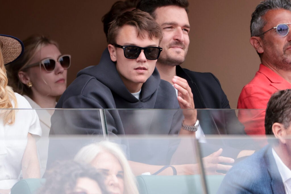 Holger Rune watching the action at the 2026 Monte Carlo Masters.