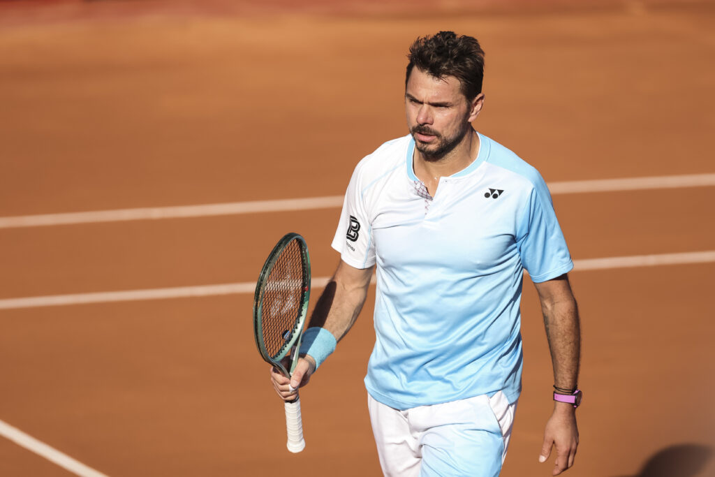 Stan Wawrinka plays at the 2026 Barcelona Open
