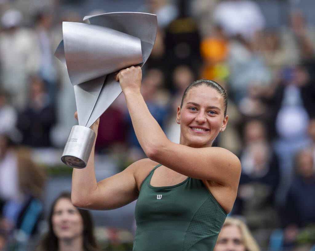 Marta Kostyuk holds the Madrid Open title.
