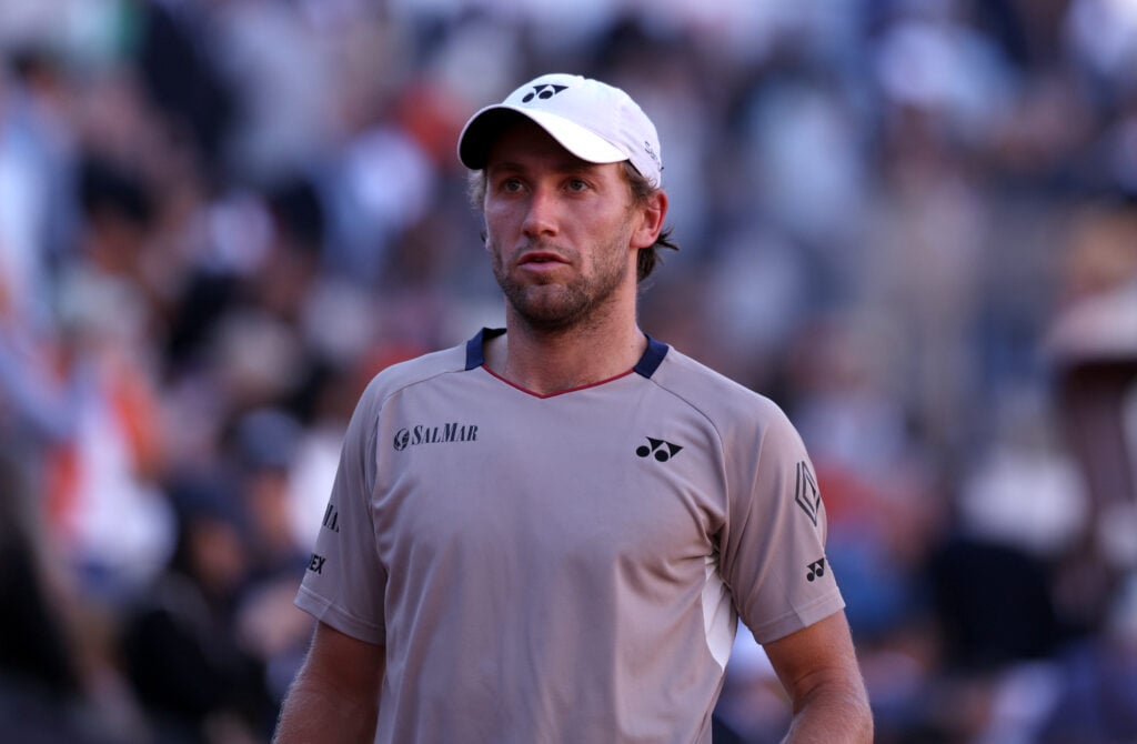 Casper Ruud looks on in Rome.