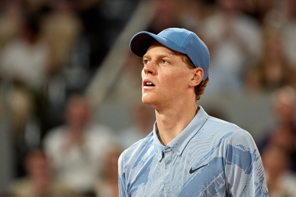Jannik Sinner looks on in Paris.