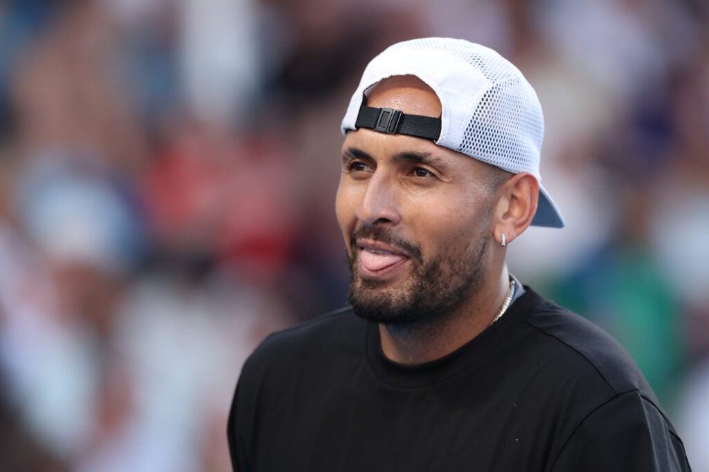 Nick Kyrgios reacts at the 2026 Australian Open