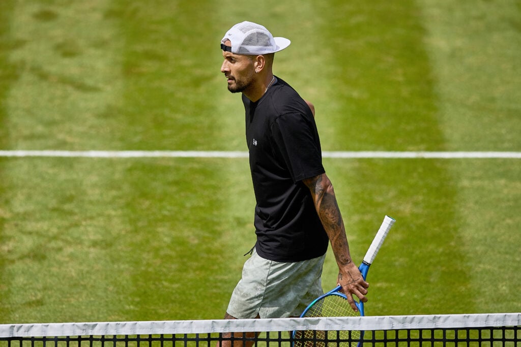 Nick Kyrgios pictured during the 2026 Stuttgart Open.