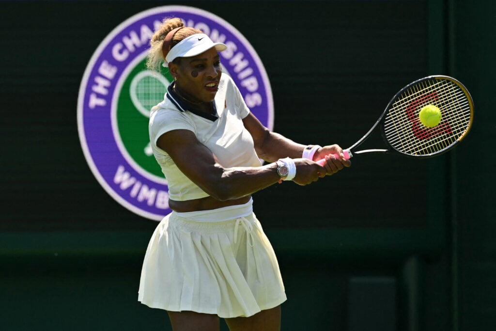 Serena Williams in action ahead of Wimbledon.