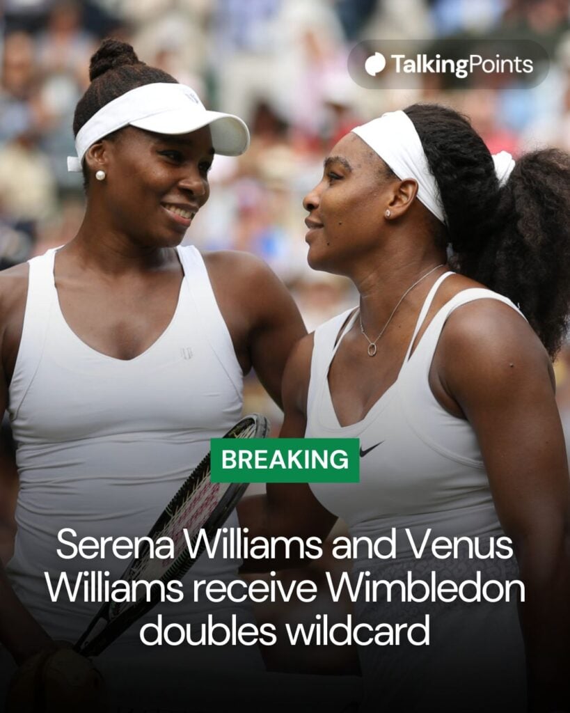 Serena Williams and Venus Williams breaking graphic
