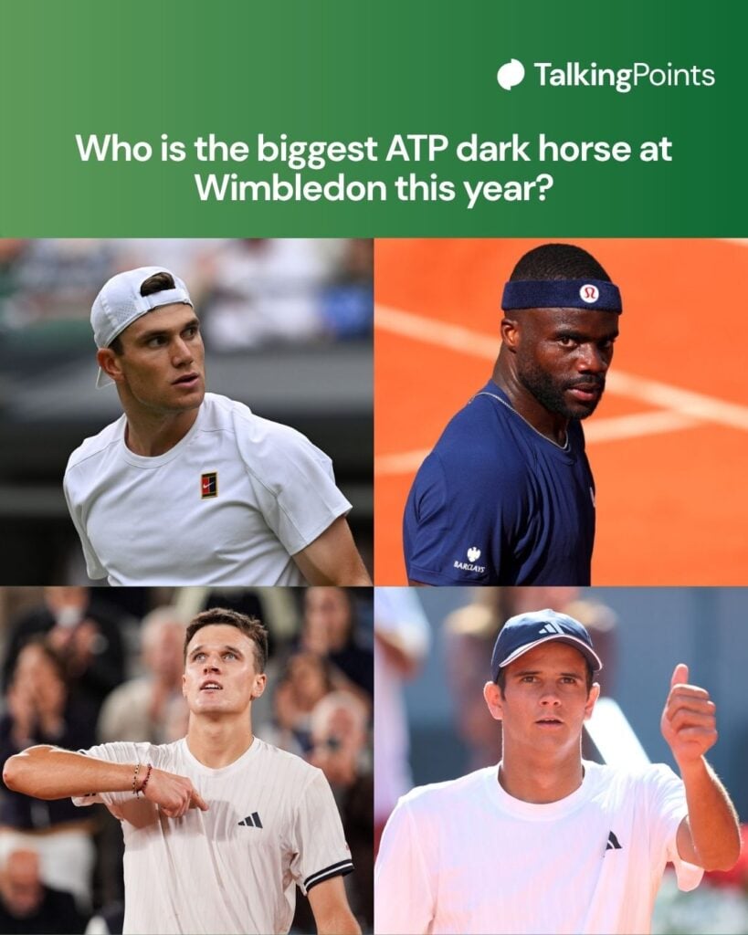 Wimbledon ATP dark horse split of four