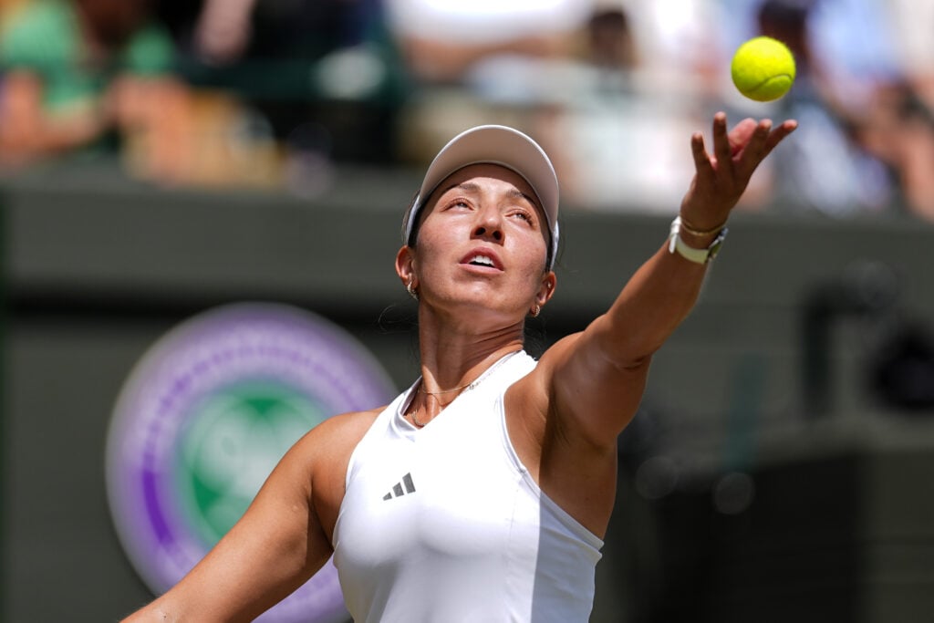 Jessica Pegula plays at Wimbledon 2026