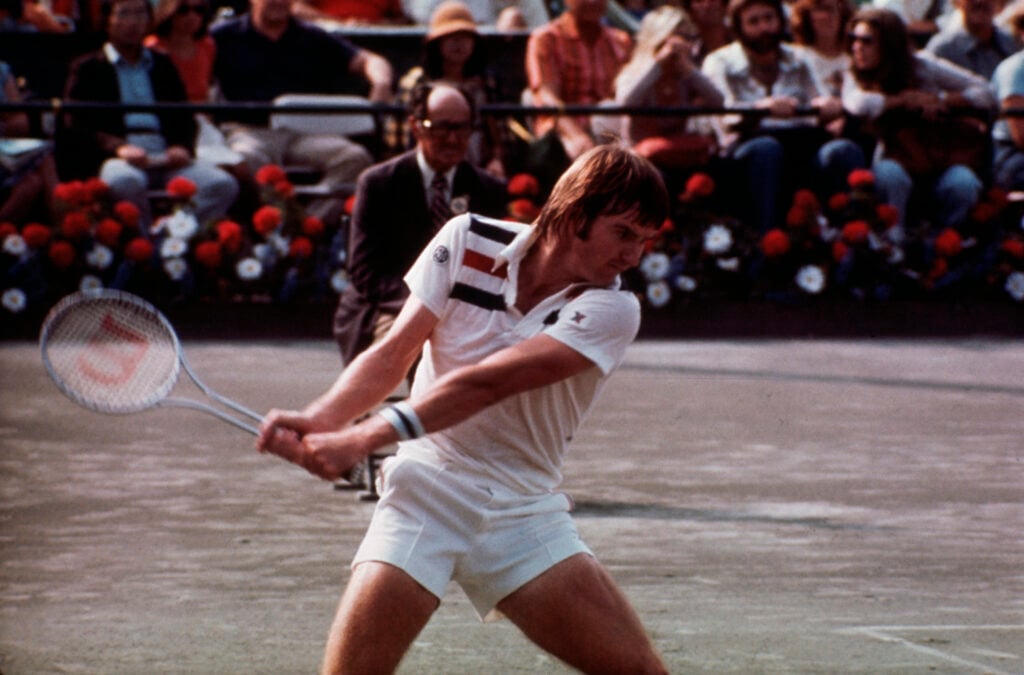 Jimmy Connors in action at the 1976 US Open.