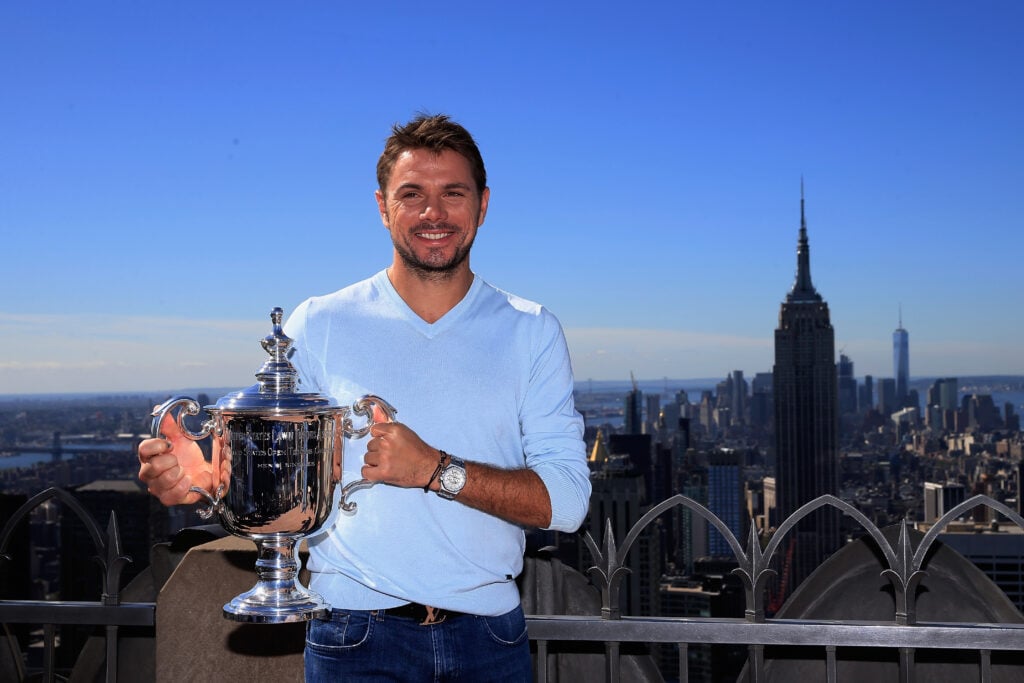 Stan Wawrinka poses with the 2016 US Open title.